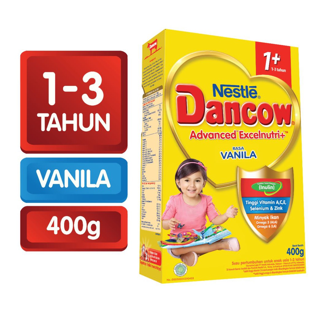 

Dancow 1+ Advanced Excelnutri 400g MADU/COKLAT/VANILA