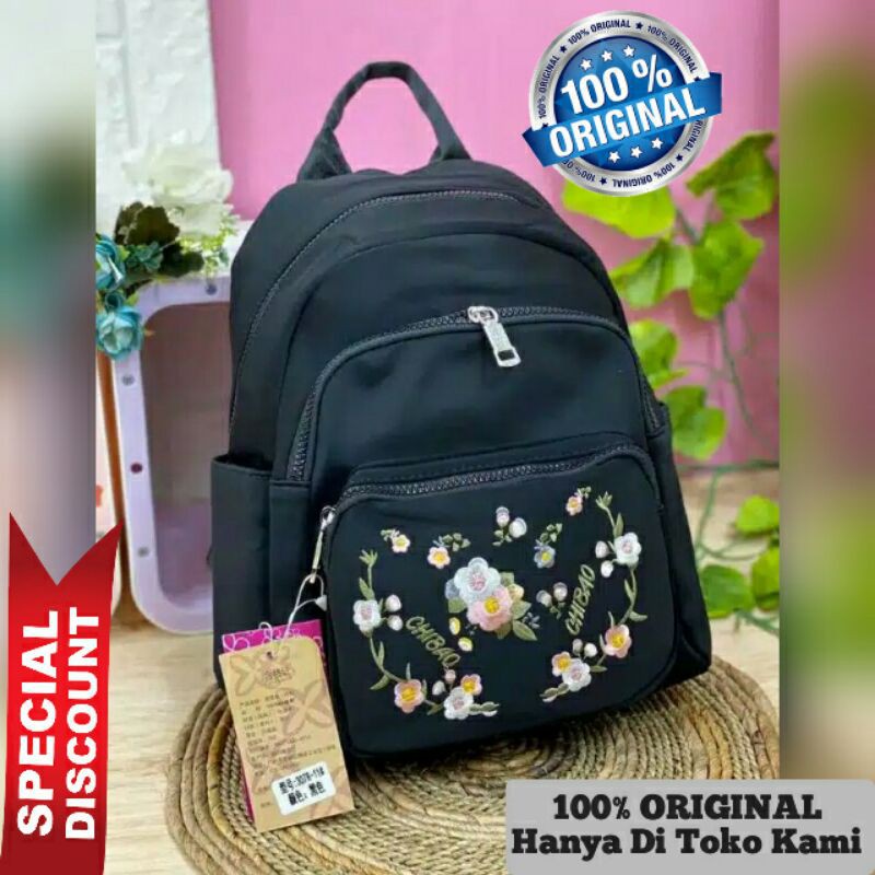 Original Tas Ransel CHIBAO BUNGA Import High QUALITY Anti Air SUPER Elegan Design TERBARU