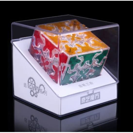 Rubik Gear Cube QiYi 3x3 Kubus Transparan 3x3x3 Raphael Transparent