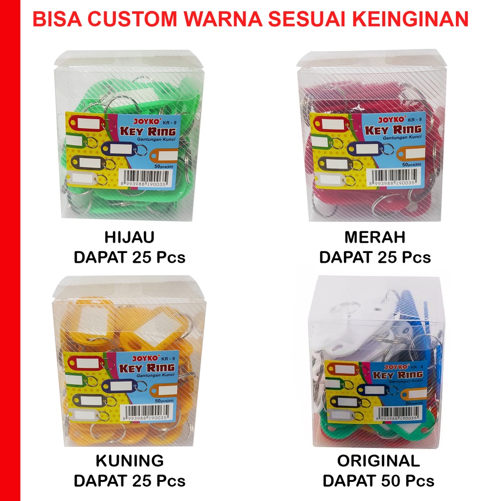 

Gantungan Kunci / Label Nama / Joyko Key Ring Warna KR-9