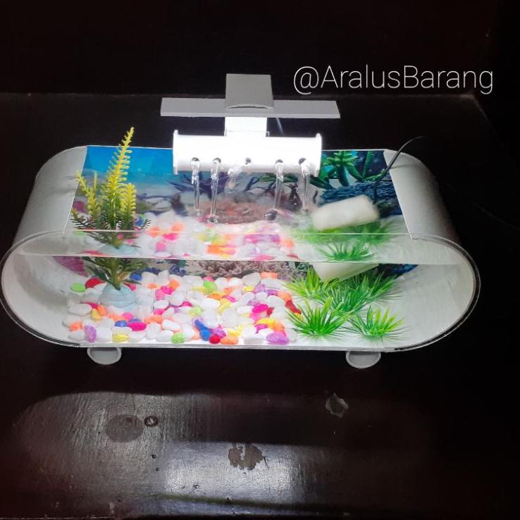 Jual Modern.. Aquarium Mini Fullset Dengan Pompa Dan Filter / Aquarium ...