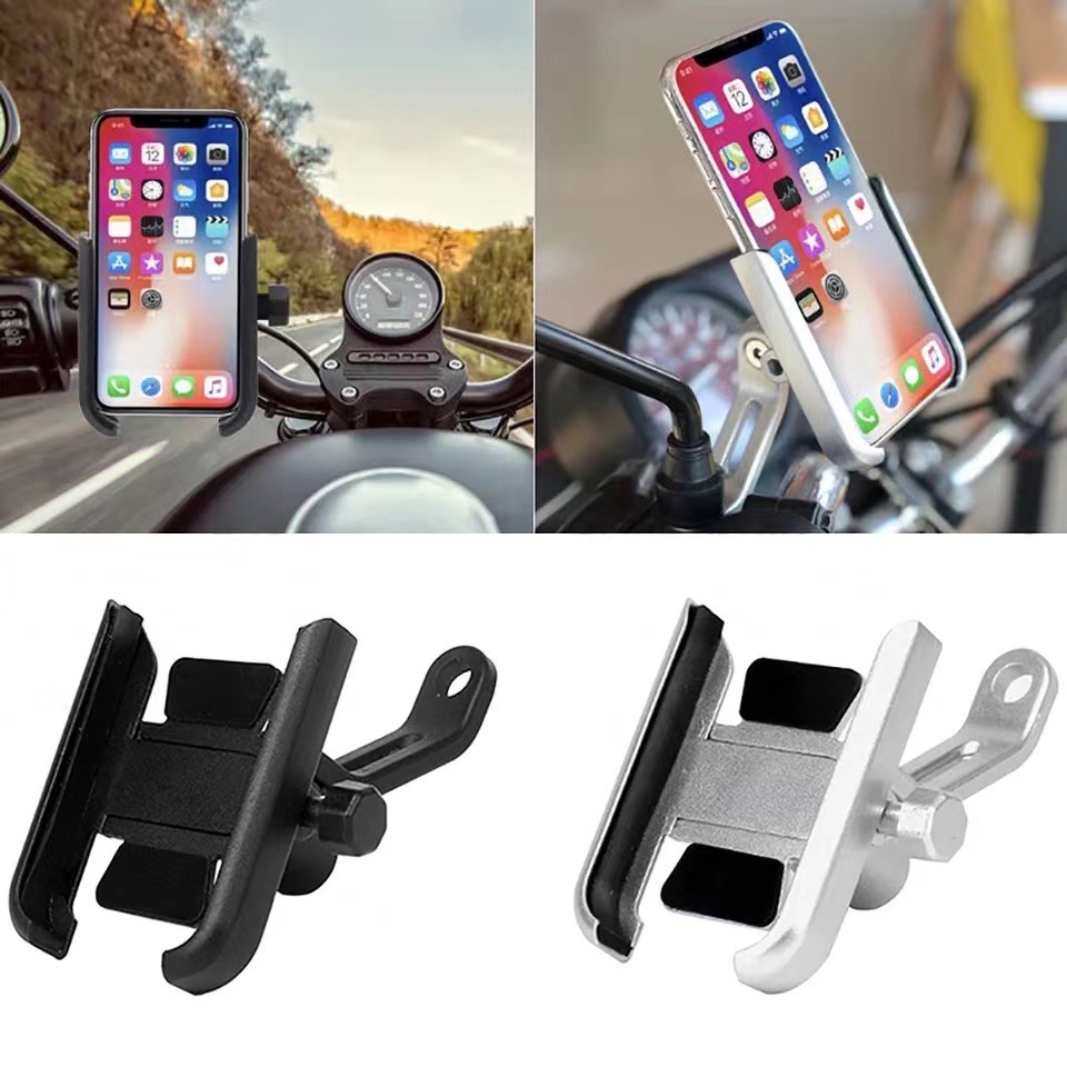 【33LV.ID】Holder HP Motor Metal M3 Phone Stand Handphone Alat Penyangga HP di Motor