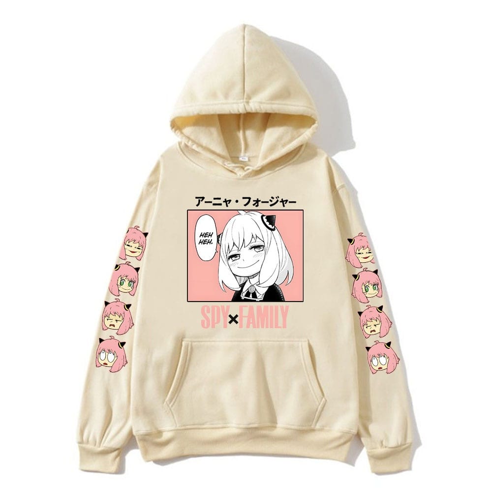 HOODIE KAWAII ANIME ANAY SPY X FAMILY SIZE M - XXL HOODIE JAKET TEBAL HALUS LEMBUT -  JUMPER LUCU PREMIUM