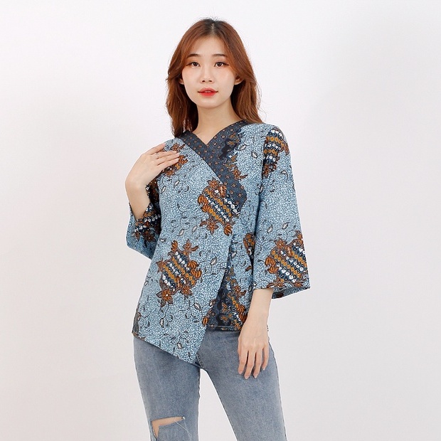 BLOUSE BATIK WANITA ATASAN BATIK 187 Mrs1