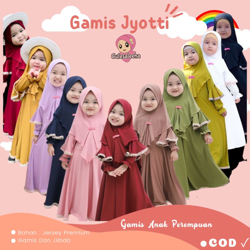 Gamis Anak Perempuan / Gamis Jyotti Original By Celycely / Gamis Anak Jersey / Gamis Anak Set hijab / Set Gamis Anak Perempuan / Baju Muslim Anak Perempuan / Pakaian Muslim Anak Perempuan / Gamis Anak Celycely / Gamis Anak Jyotti