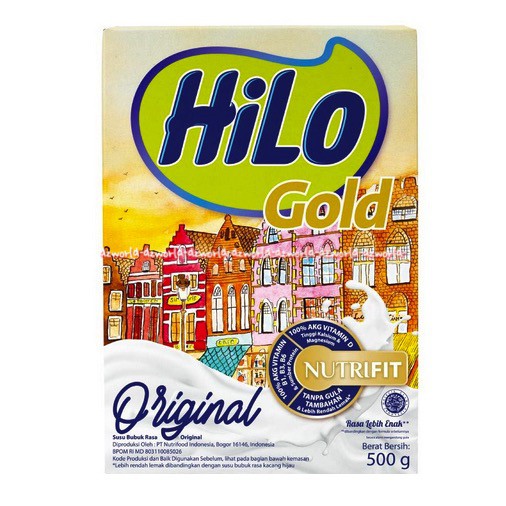 Hilo Gold Original Coklat 500gr Susu Formula Milk Kalsium Tulang Susu Untuk Lansia 50+