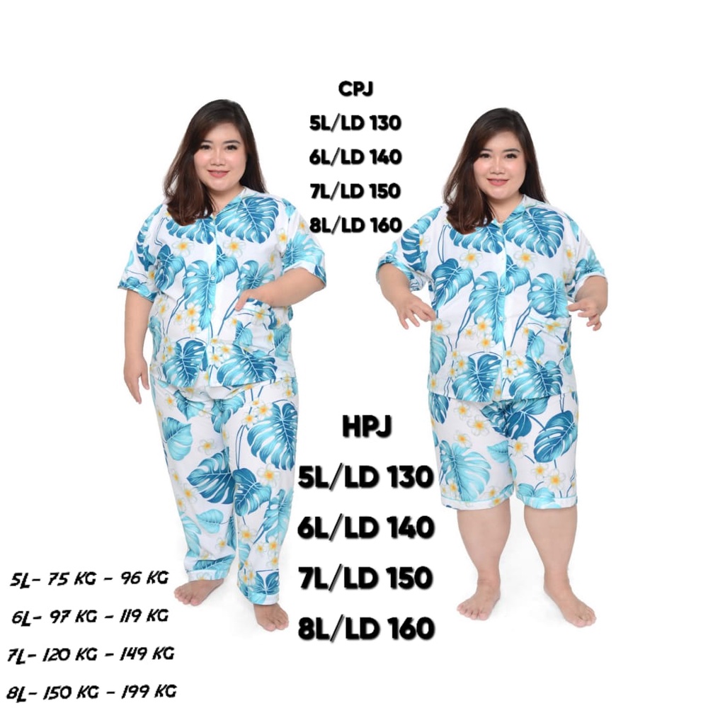 BAJU TIDUR ANAK PEREMPUAN CELANA PANJANG SET COUPLE DEWASA PIYAMA LENGAN PENDEK JUMBO LD 130 140 150