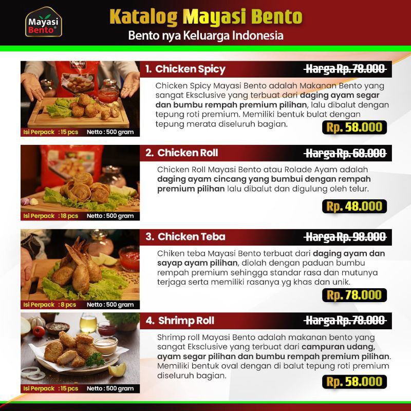 

paket Mayasi bento