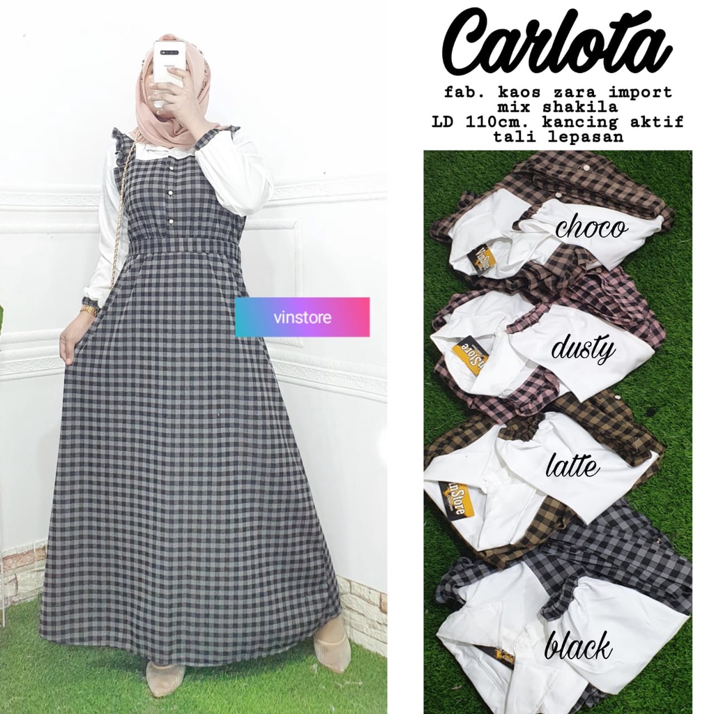 CARLOTA MAXI BY VINSTORE | CARLOT MAI DRESS WANITA LD 110CM KAOS ZARA IMPORT TALI LEPASAN BUSUI