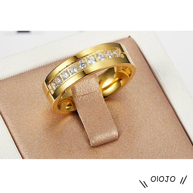 Satu Cincin Pertunangan Cincin Kawin Fashion Korea Untuk Pria Dan Wanita - ol