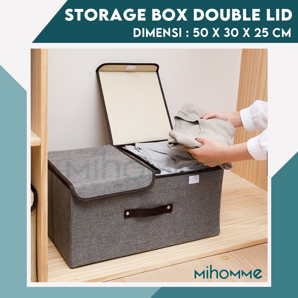 Storage Box Organizer Tempat / Kotak Penyimpanan Serbaguna Multifungsi 2 Sekat