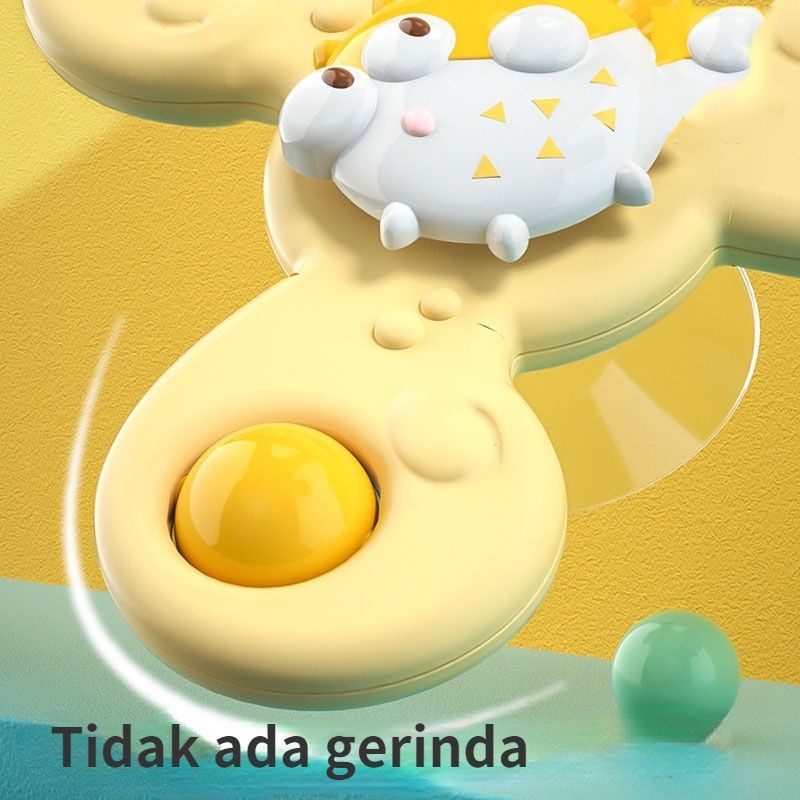 mainan anak baby toy toys fidget spinner bayi with suction montessori spiner edutoys sensory skill motorik belajar anti bosan di mobil kaca car bored cewek cowok laki perempuan hadiah kado mainstream teether bpa free viral mainan mandi bath toy toysk