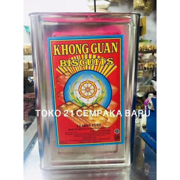 

Khong Guan Biskuit Lemon Puff 1 Tin | Biscuits Krakers Kiloan Murah Birella.Shop115
