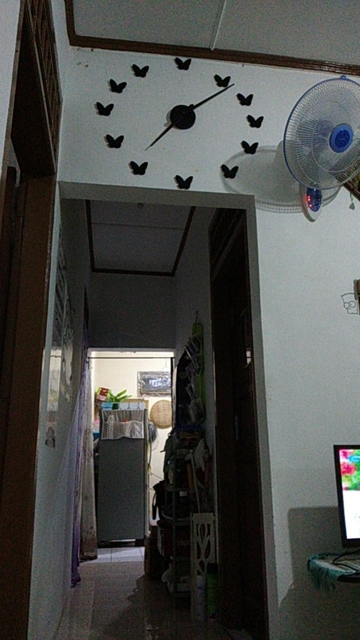 Jam Dinding 3d Diy Giant Wall Clock 120cm Butterfly Kupu-kupu Black