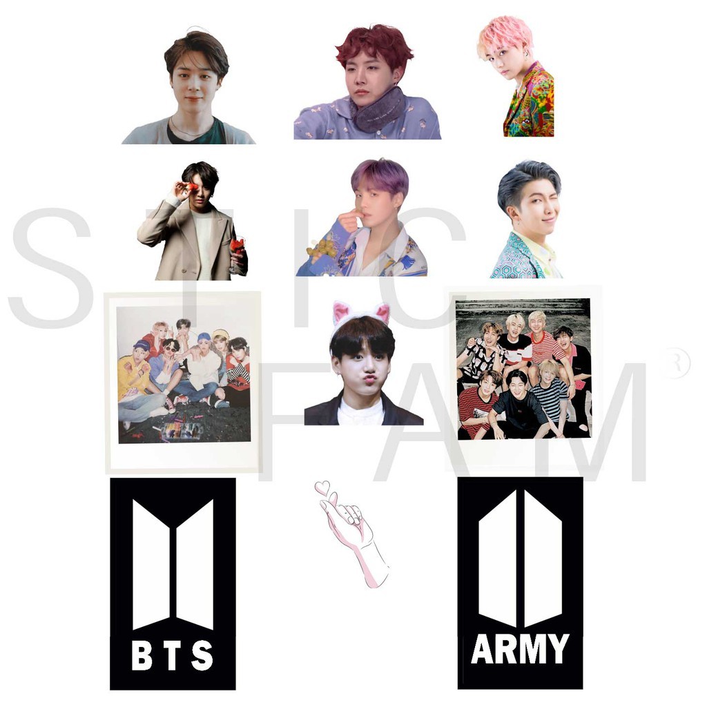 STICKER / STIKER CUTTING PACK AESTHETIC BTS KPOP - FOR TUMBLR / HELM / LAPTOP / CASE / HP / KACA