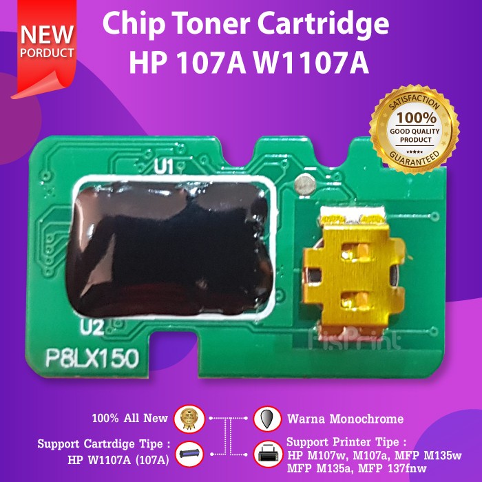 Chip Toner Cartridge HP 107A W1107A 107 M135 M137 M135a M135w