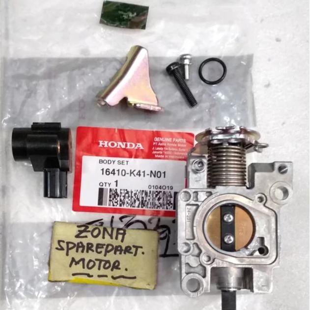 Premium Throttle Body Set Sensor TPS Supra 125 FI AHM 16410 K41 N01 Kualitas Oke