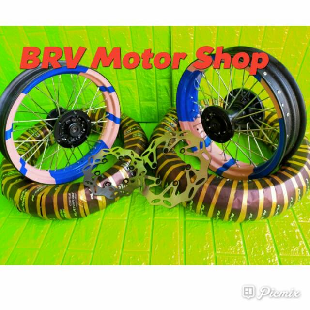 Paketan Velg Supermoto Klx Bf Klx L Klx G Klx S D Tracker 150 Ples Ban Corsa Velg Ring 14