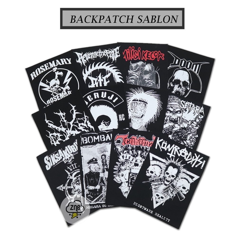 Backpatch Sablon Ukuran Besar Patch Punggung Jahit Musik Punk