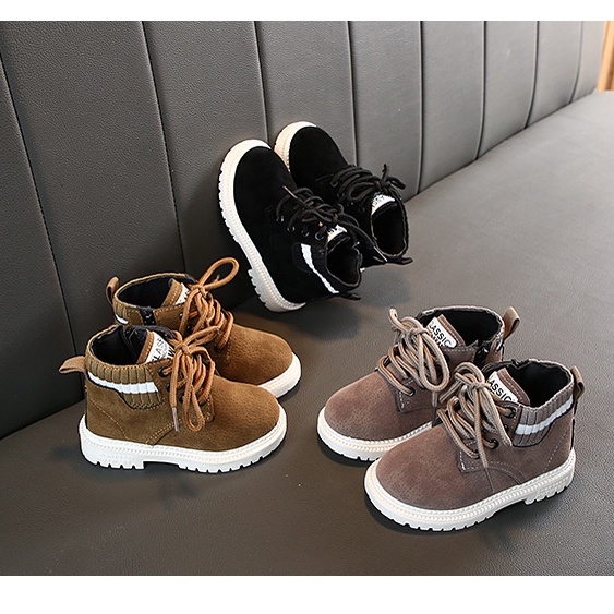 CG SH47-Sepatu Boot Marting Anak Laki Laki Leather Suede