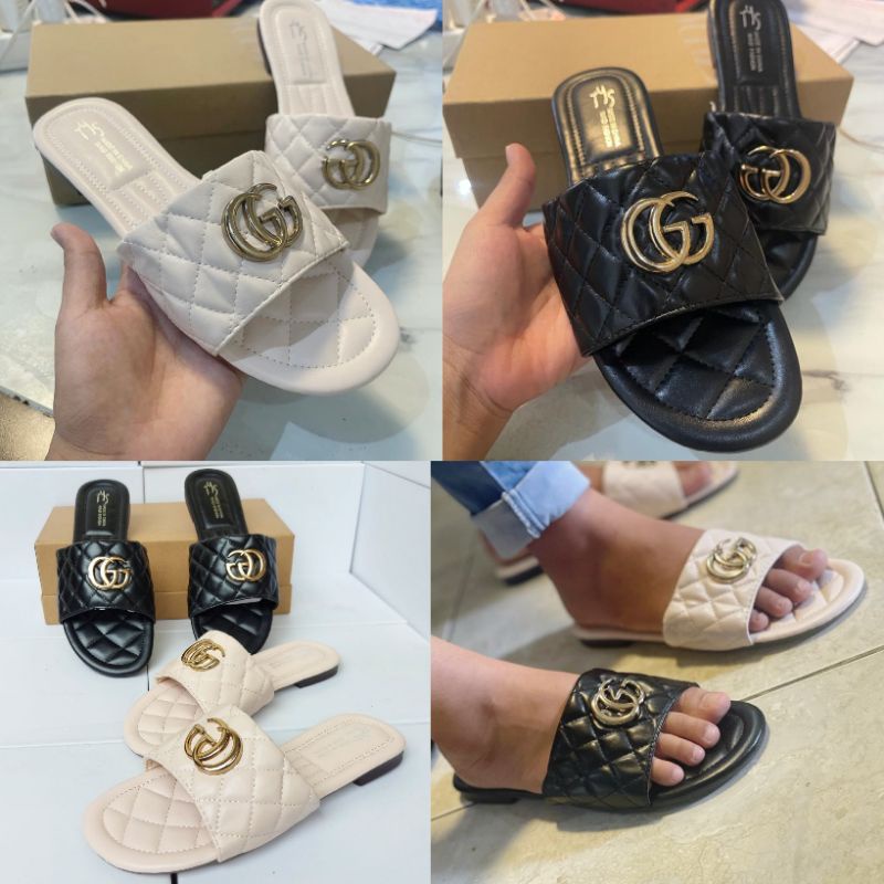 SANDAL IMPORT GUCI SANDAL BRANDED WANITA MURAH