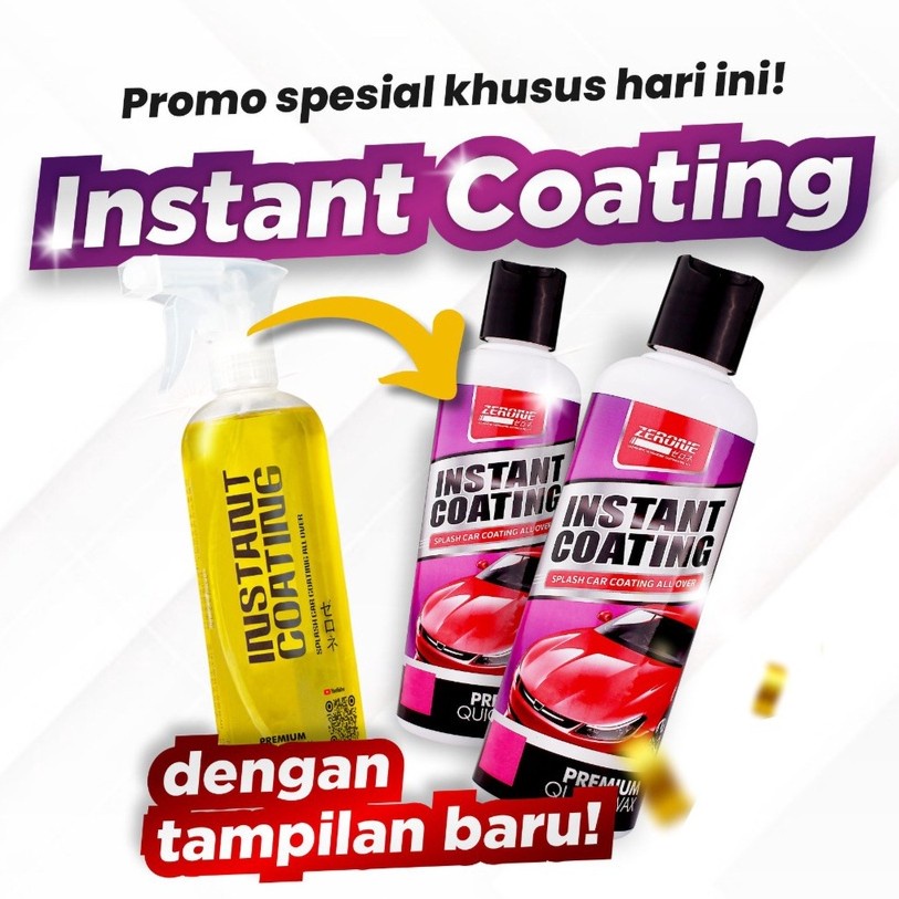 Zerone Instant Coating Pengkilap Body Kendaraan / Semi Nano Coating