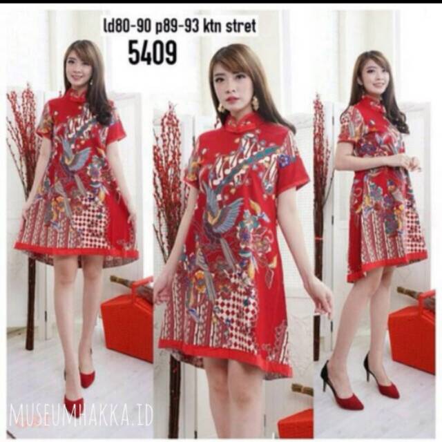 Dress Cheongsam Batik / Dress Cheongsam Modern