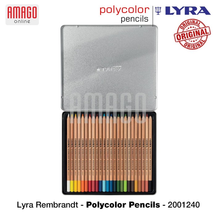 

WARNAPENSIL- LYRA - REMBRANDT POLYCOLOR PENCILS - 24 PCS - ASSORTED COLORS - 200124 -PENSIL WARNA