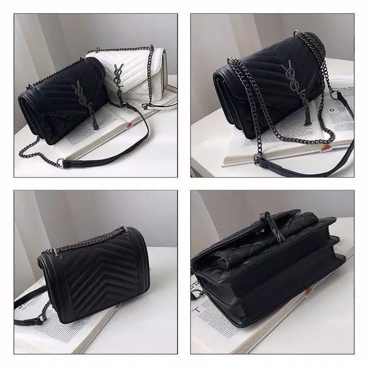 BJ73127 BLACK/WHITE/YELLOW TAS SLEMPANG ELEGAN MODIS KEKINIAN TALI RANTAI CLUTCH TAS PESTA TAS WANITA FASHION IMPORT TERMURAH TERLARIS TERBARU BAGSTORE JAKARTA TAS BATAM CR7062 B134340 ELJ137 KPC8944 DJ3127 LT1596 BQ2603 ZC0208