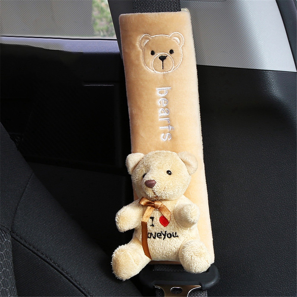 1 Pcs Kartun Lucu Sabuk Pengaman Mobil Bahu Anak Safety Belt Cover holder Seat Belt Seasons Extended Car Seat Belt Cover