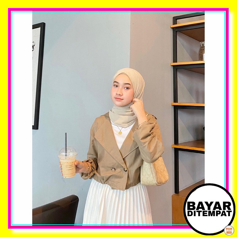 Outer Jas Blazer Blezer Wanita Cewek Jumbo Big Size Korea Import Formal A4 Adara Blazer Wanita Premi