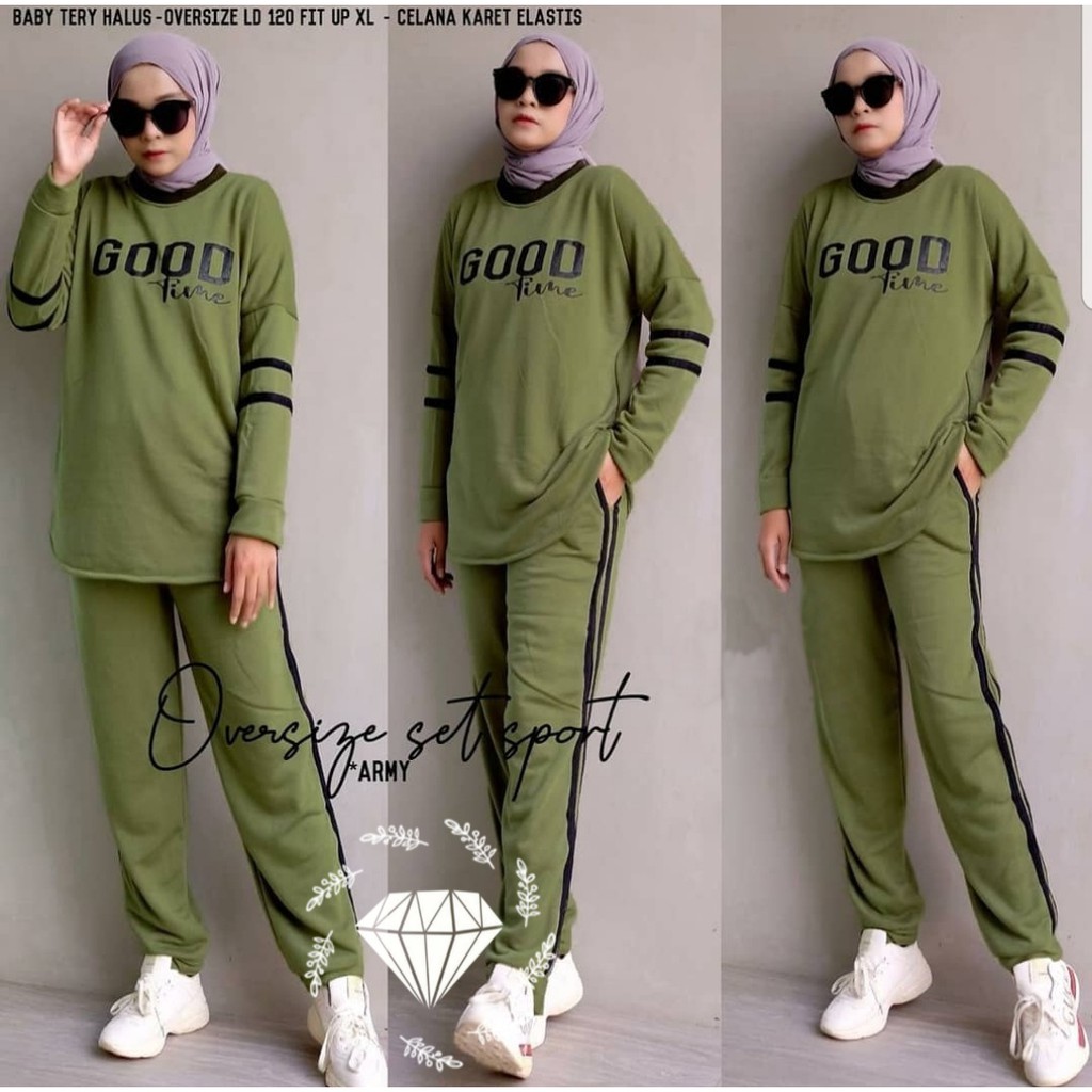 KMB - SET GDTIME / BAJU MUSLIM / BAJU WANITA / CELANA WANITA / STYLE WANITA SET KEKINIAN / SET MURAH