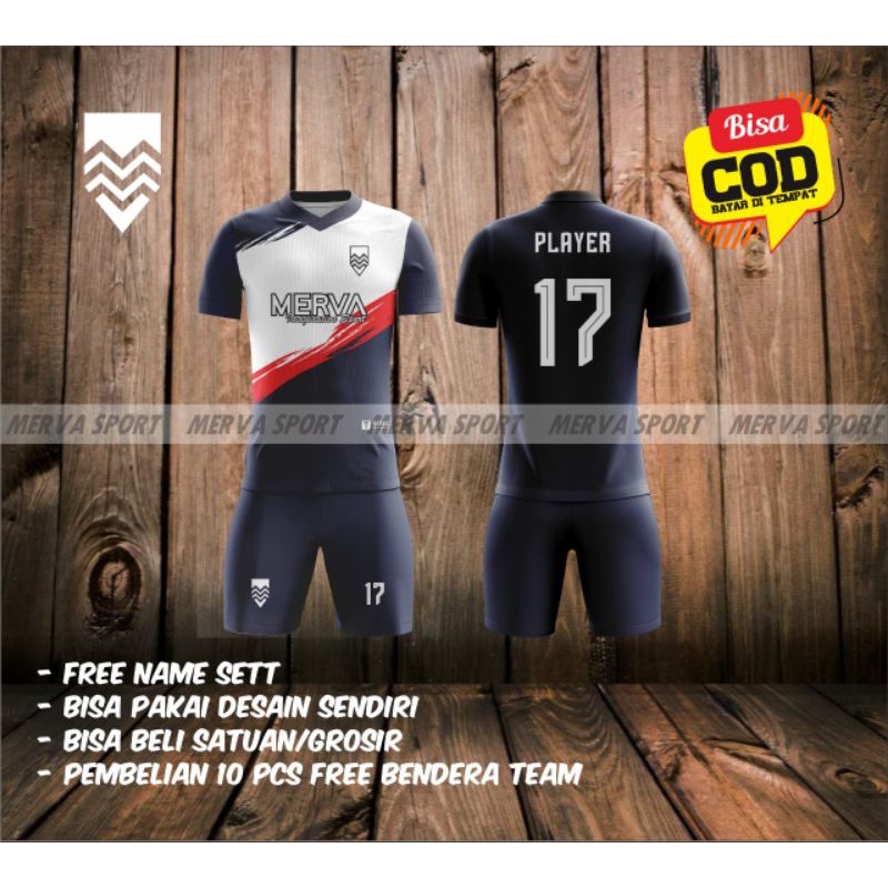 Jersey Futsal / Sepak Bola Stelan Full Printing (Gratis Nama & Logo Team)