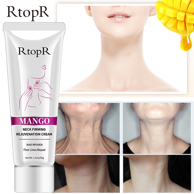 RtopR Neck Firming Rejuvenation Cream Anti-wrinkle Firming Skin Whitening Moisturizing Neck Serum Mild Peeling Beauty Neck Care