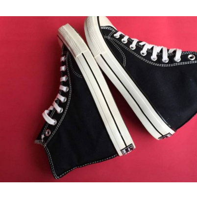 [BAYAR DI TEMPAT] SEPATU CONVERSE 70S HIGH BLACK WHITE PREMIUM EGRET ORIGINAL CHUCK TAYLOR CONVERS