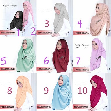 Hijab/Jilbab 2Faces Dravia