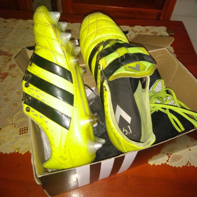Adidas ace 16.1 Leather SG Second Full set+Gym sak+ stut cadangan+kunci pengganti