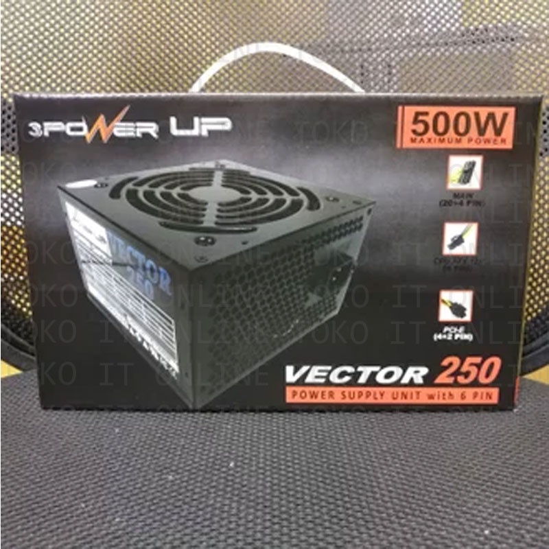 POWERUP PSU VECTOR 250 PURE POWER SUPPLY 500W