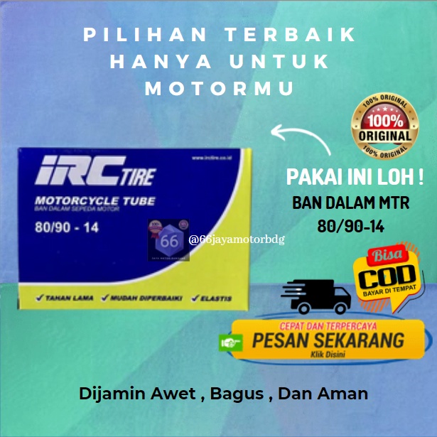 Ban Dalem Dalam Motor IRC 80/90 ring 14 depan beat vario spacy scoopy lama/ blkg mio j gt m3 soul125
