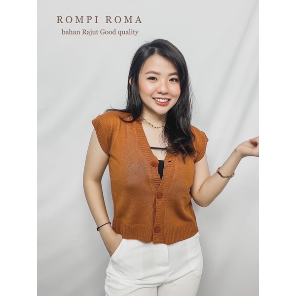 MDLV ~ BAJU RAJUT ROMPI ROMA (TANPA DALAMAN) BG // ROMPI RAJUT CEWEK // FASHION WANITA