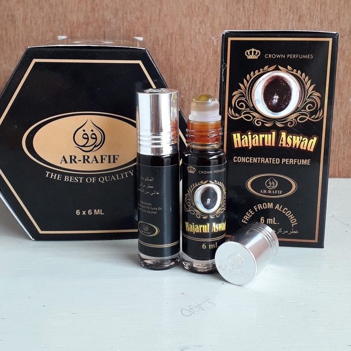 HAJARUL ASWAD Parfum AR-RAFIF 6ml Minyak Wangi Pria Roll On Non Alkohol