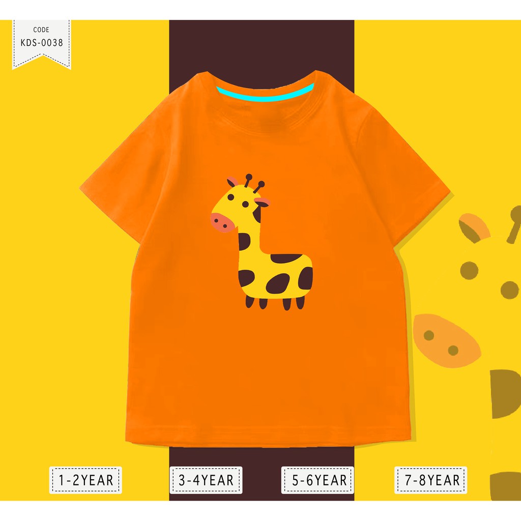 Baju Anak Jerapah/ Kaos Distro DTF Anak Laki Laki dan Perempuan / Unisex / Motif Kartun