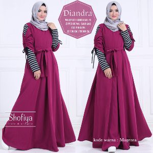 Jual baju gamis diandra dress ori shofiya Limited