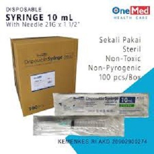 Syringe With Needle 10ml Spet Spuit Jarum Alat Suntikan 10 ml cc 1 BOX