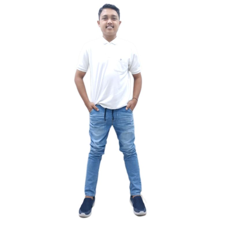 CELANA JEANS PANJANG PRIA RIP KARET CRV