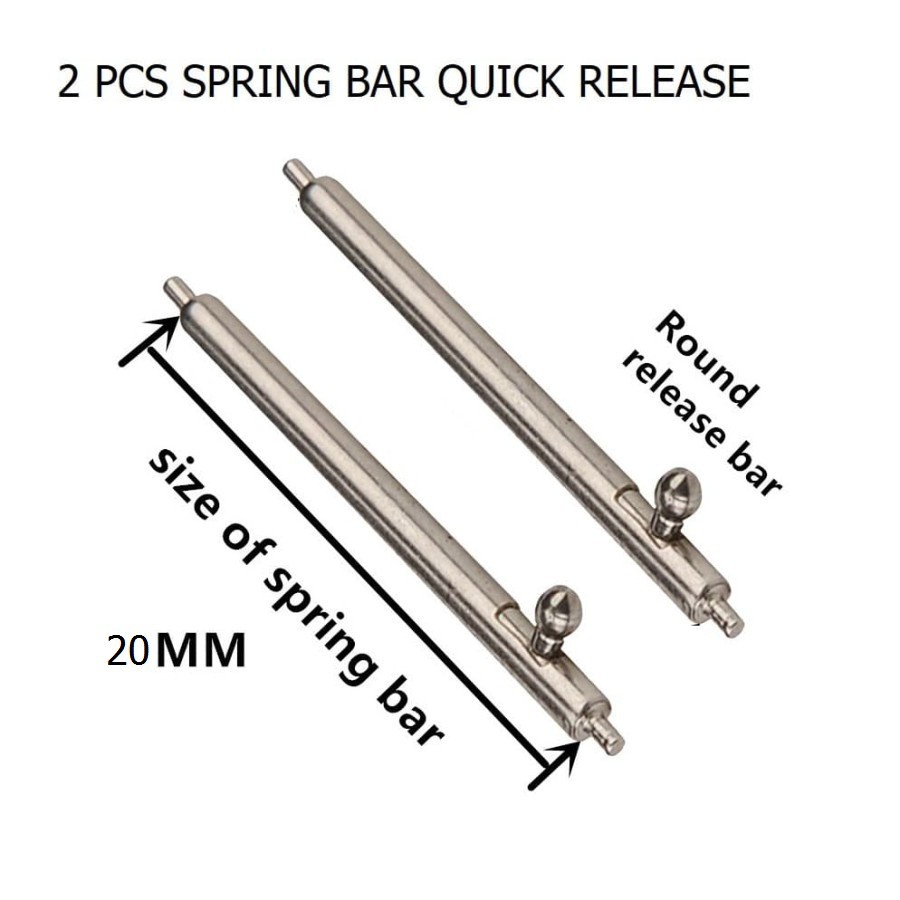 Quick Release Pin Spring Bar watch strap Jarum tali jam 20mm Stainless