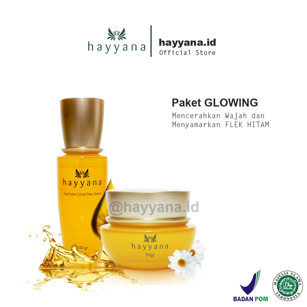 Hayyana Skincare Paket GLOWING Minimalist - Flek Hitam - Pencerah Kulit Wajah