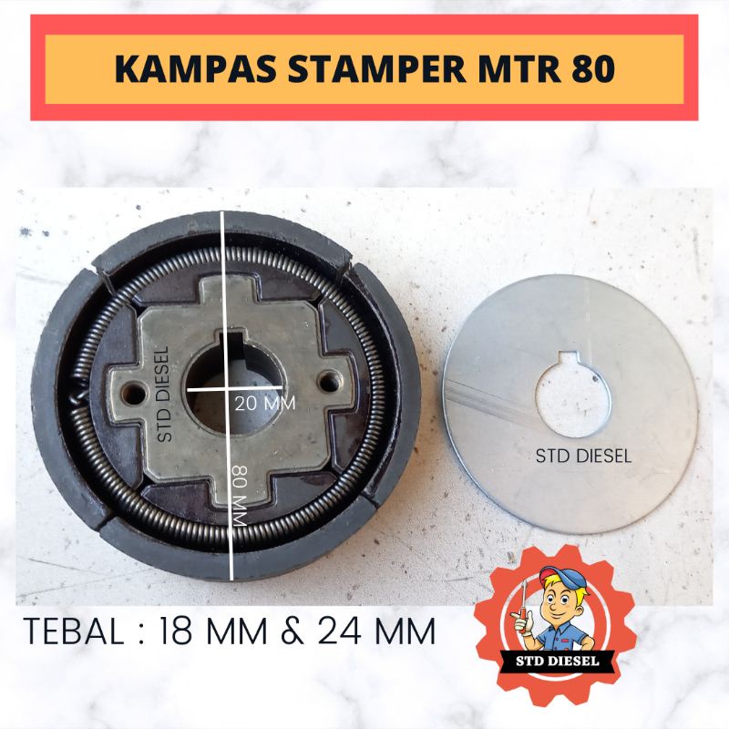 KAMPAS COUPLING KOPLING MTR80 GX160 GX200 STAMPER MERK BB