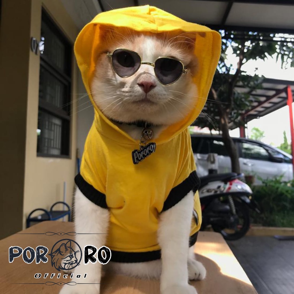 Baju Kucing Lucu Murah Aksesoris Hewan  Hoodie Combed 30S