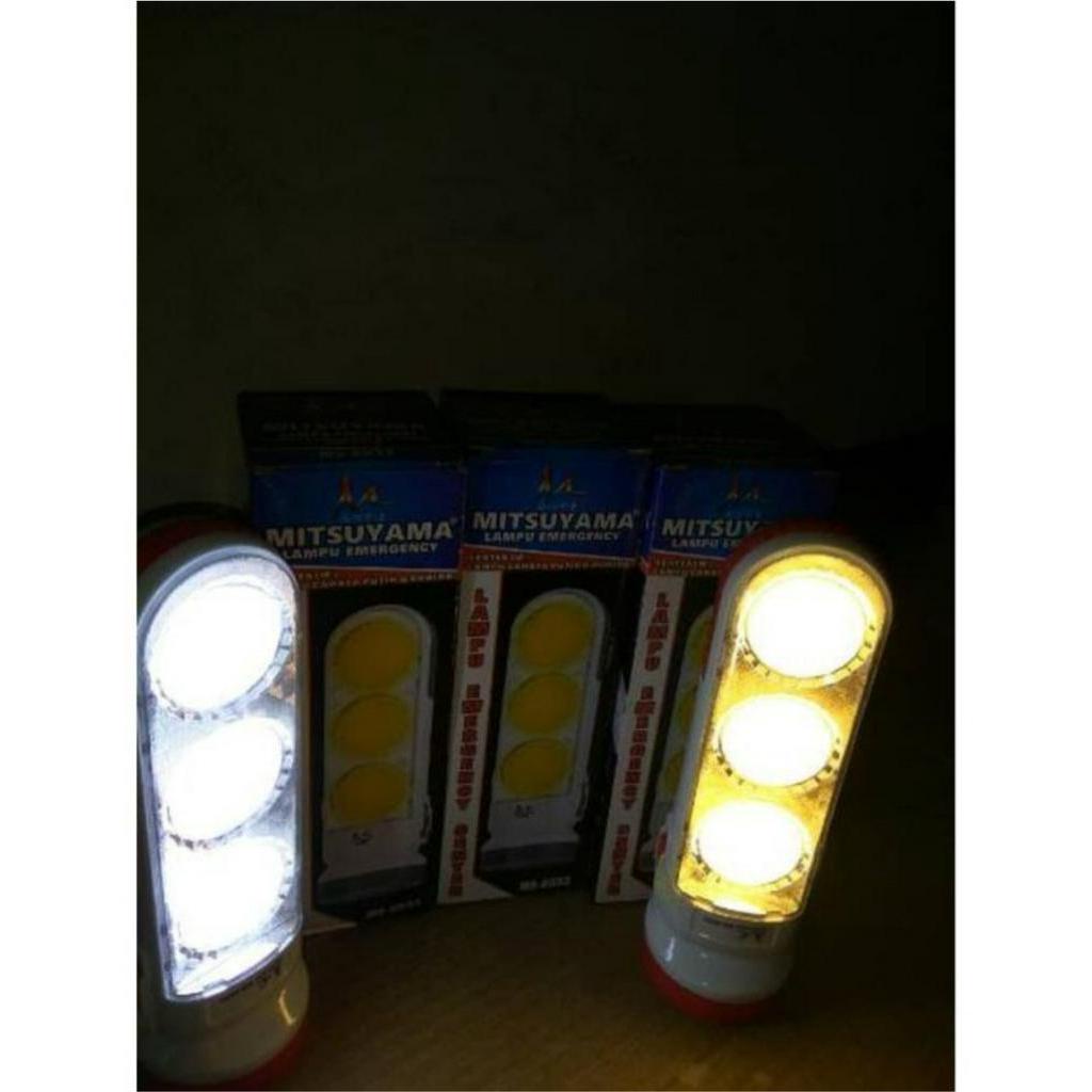 Lampu Rechargeble LED Surya MS 6033 Di Lengkapi Senter LED Super Terang - Cahaya Putih &amp; Kuning